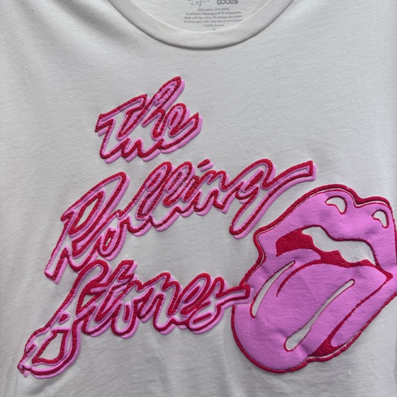ROLLING STONES CROPPED TEE BY LIV GOODS - Picture 2 of 5